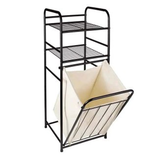 Takira Laundry Organize Basket Rack with Tilting Belt and Removable Bag,Featuring 2-Tier Shelving,Home Takira Laundry Organize Basket Rack with Tilting Belt and Removable Bag,Featuring 2-Tier Shelving,Home