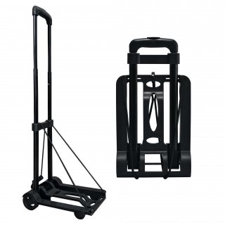 Takira Folding Hand Truck, 17" x 9" Compact Collapsible Luggage Cart, Portable Dolly with Elastic Ropes for Moving Travel. Takira Folding Hand Truck, 17" x 9" Compact Collapsible Luggage Cart, Portable Dolly with Elastic Ropes for Moving Travel.