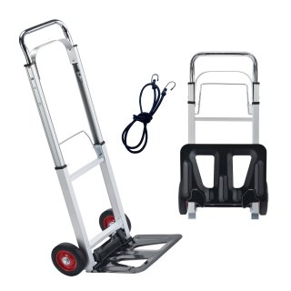 Takira Folding Hand Truck, Aluminum Construction with 6 inch Rubber Wheels for Moving Boxes,Delivery Takira Folding Hand Truck, Aluminum Construction with 6 inch Rubber Wheels for Moving Boxes,Delivery